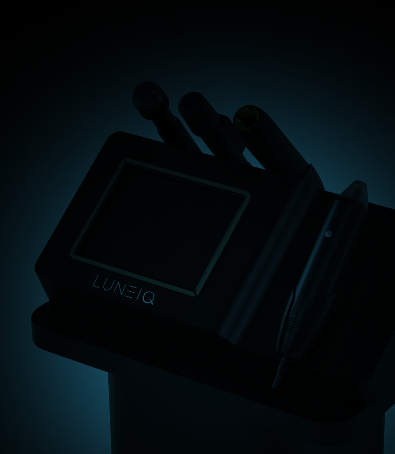 LUNEIQ Aura 4-in-1 HIFU platform designed for non-invasive facial lifting and contouring